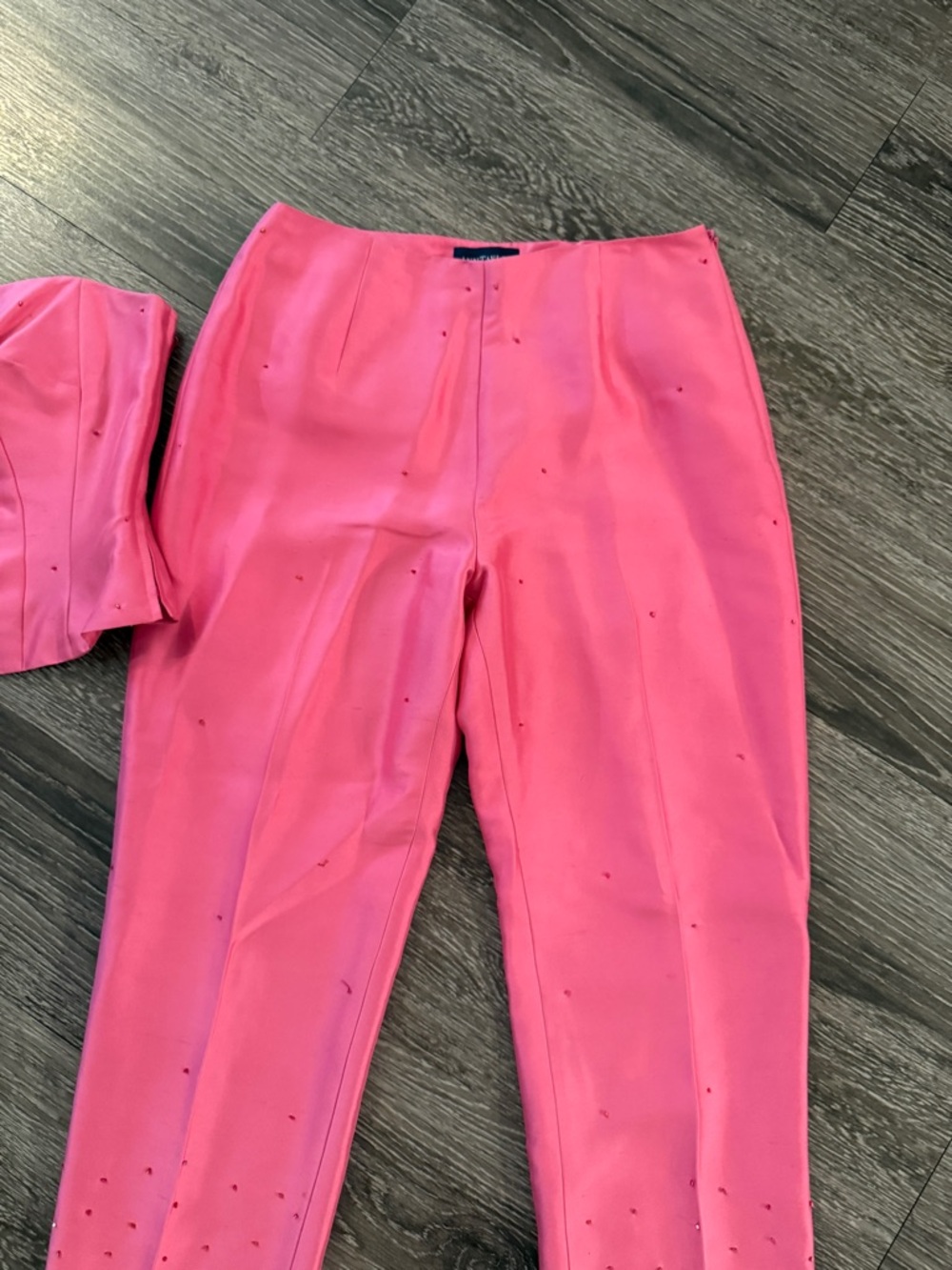 Ann Taylor Silk Beaded Trousers and Crop Top Set - Picture 3 of 11